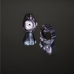 White Face Ring Watch